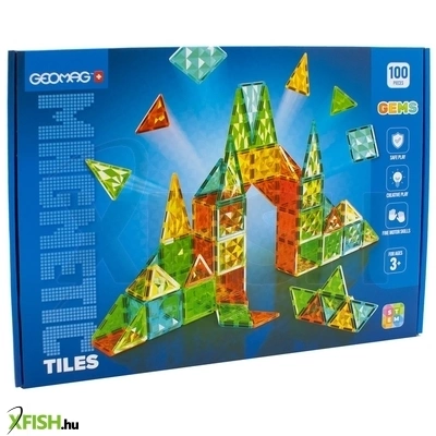 Geomag magnetic tiles gems 100