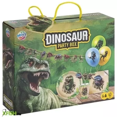 grafix dínós partiszett 6 fő részére, 43 db