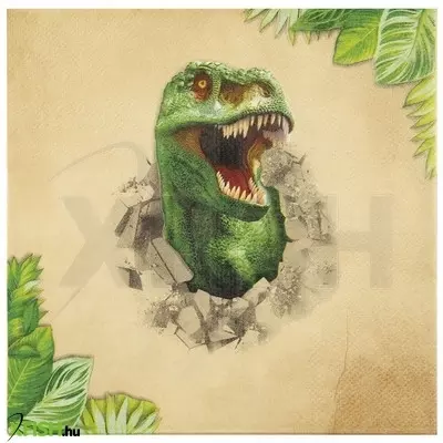 Grafix dínós szalvéta, 33x33 cm, 12 db