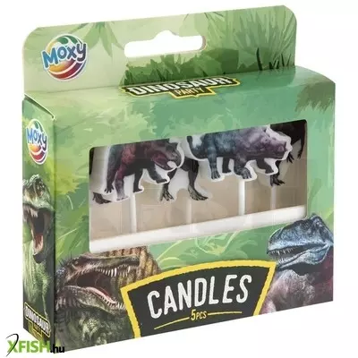Grafix 3d dínós gyertya, 7 cm, 5 db