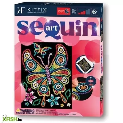 Kitfix sequin art red - pillangó