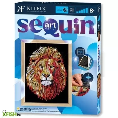 Sequin art kitfix sequin blue premium - oroszlán
