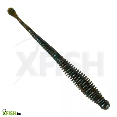 Berkley PowerBait Rib Snake féreg műcsali 5 1/2in | 14cm Green Pumpkin Blue Fleck 8 db/csomag
