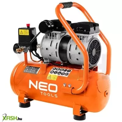 neotools kompresszor, 12l, extra csendes, kefementes motorral, olajmentes, 79(61)db