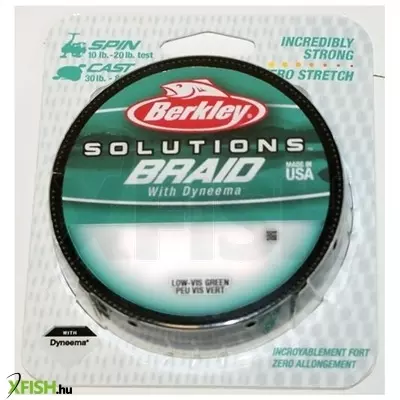 Berkley Solutions Braid Filler Spools Dyneema szálas pergető zsinór 125m Low-Vis Green 40lb | 18.1kg 0.007in | 0.18mm