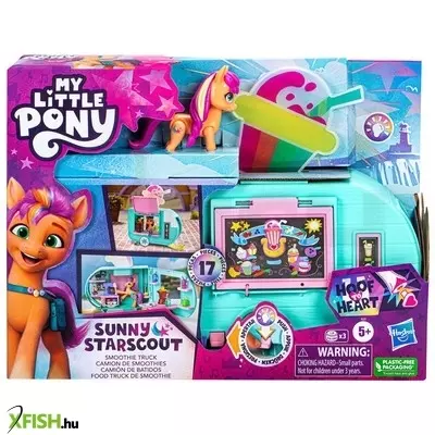 hasbro én kicsi pónim sunny starscout és smoothie-s kocsi
