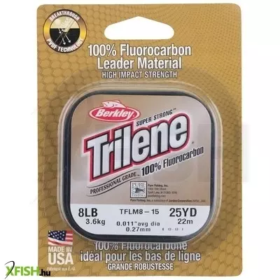 Berkley Trilene 100% Fluorocarbon Leader előkezsinór Wrist Spool 25m Clear 4lb | 1.8kg 0.006in | 0.15mm