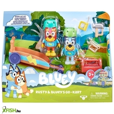 moose bluey gokart készlet 2 figurával