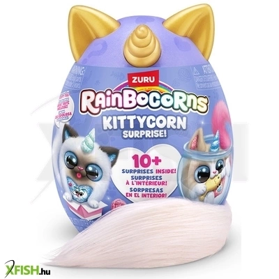 zuru rainbocorns, kittycorn meglepetés kis plüss