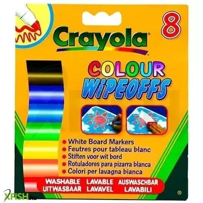 crayola: 8 db lemosható vastag filctoll fehér táblára