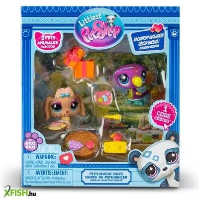 Littlest pet shop lps petfluencer dupla csomag mix s2