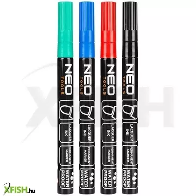 Neotools 4db jelölőfilc, lakkfilc, vízálló festékkel, alu festéktartály házzal, színes, normál hegyű