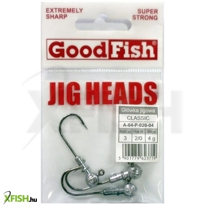 good fish jig horog ezüst 1.0-ás 10g 3db/csomag