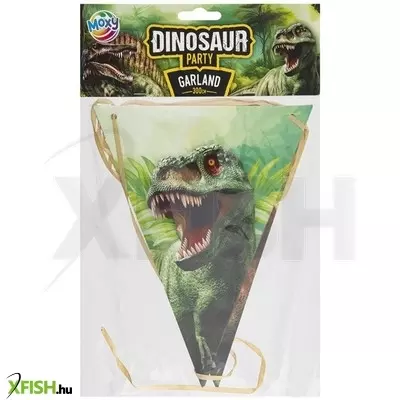 grafix dínós papír girland, 3 m, 7 zászló