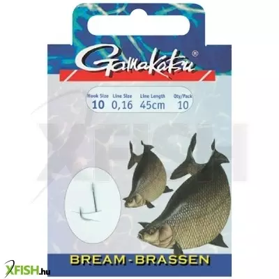 Gamakatsu Bream Előkötött horog (Bks-1310N/010) 10 db/Csomag