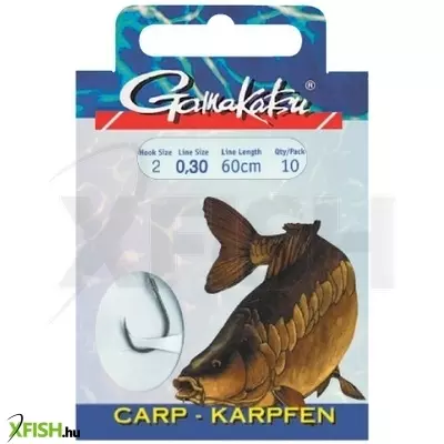 Gamakatsu Carp Előkötött pontyozó horog (Bkg-3310F/002) 10 db/csomag