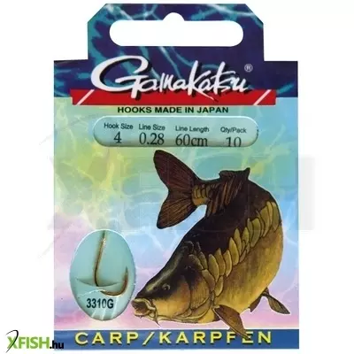 Gamakatsu Carp Előkötött 10/Cs. 2 ( Bkg-3310G/002)