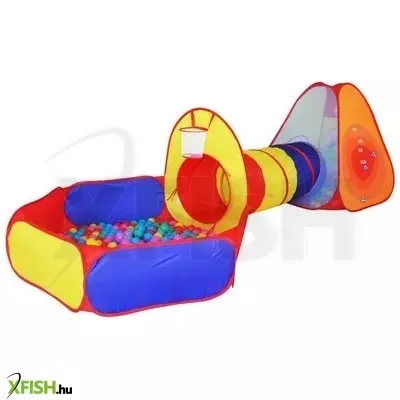 Iplay: Játszósátor szett medencével, alagúttal - 100 db labdával