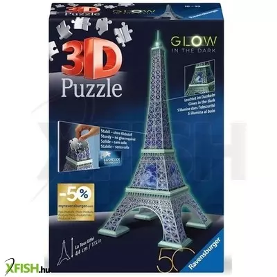 Ravensburger puzzle 3d 216 db - eiffel torony