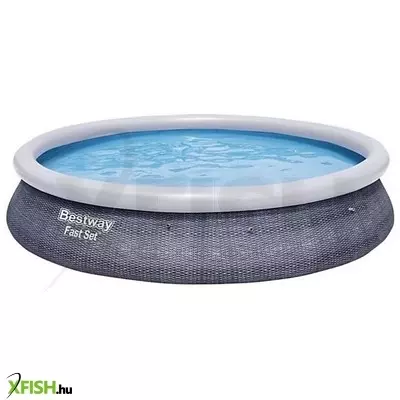 Bestway: St Tropez rattan hatású, felfújható peremű medence vízforgatóval - 396 x 84 cm