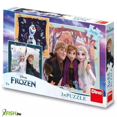 Dino puzzle 3x55 db - jégvarázs 2.