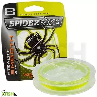 SpiderWire Stealth Smooth Filler Spools Mikrokristályos Polimerréteg bevonatú Fonott Pergető Zsinór 150m Sárga 9.2kg | 20lb | 0.10mm