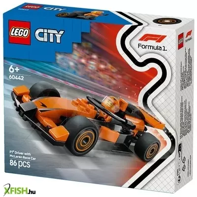 Lego city 60442 f1-es pilóta mclaren versenyautóval