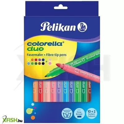 Pelikan: Colorella Duo kétvégű filctoll készlet 12 darabos