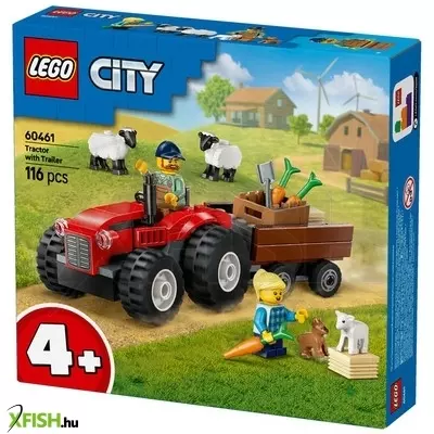 lego city great vehicles 60461 piros traktor, utánfutó és juhok