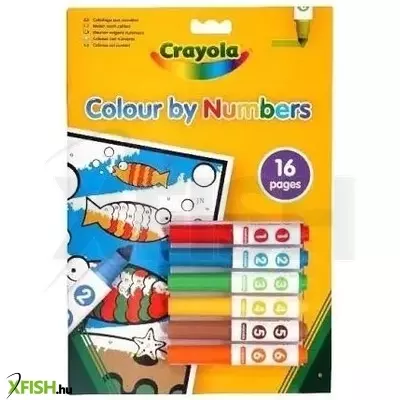 Crayola: 16 lapos szám szerinti kifestő lemosható filccel
