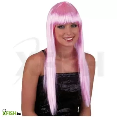 funny fashion hosszú haj paróka - rózsaszín, univerzális méret
