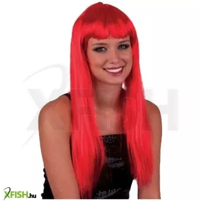 funny fashion vörös hosszú paróka - univerzális méret