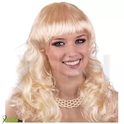 Funny fashion hosszú göndör paróka - szőke, univerzális méret