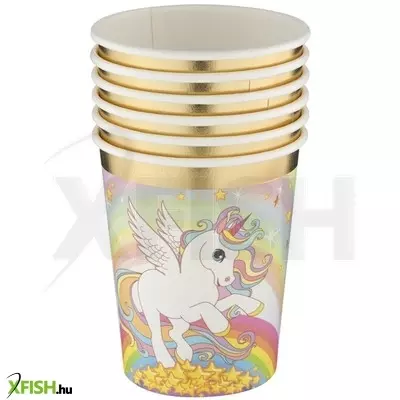 Grafix unikornis papírpohár, 250 ml, 6 db