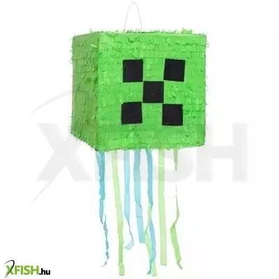 Minecraft: Zöld Pixel Pinata - 28 x 28 x 28 cm