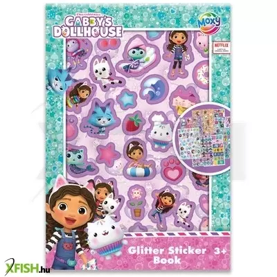 Grafix csillogó matrica könyv, a5, 8 lap - gabi babaháza