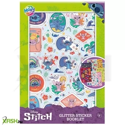 Grafix csillogó matrica könyv, a5, 8 lap - stitch