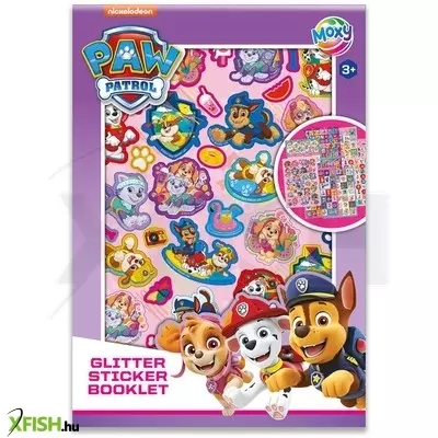 Grafix csillogó matrica könyv, a5, 8 lap - mancs őrjárat