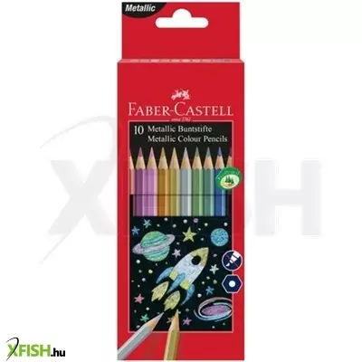 Faber-Castell: színes ceruza készlet, 10 db-os, fémes színek
