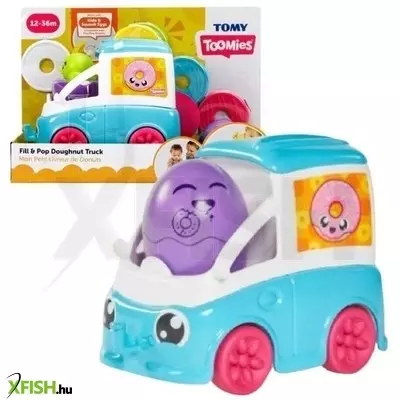 Tomy Toomies: Vidám fánkoskocsi foglalkoztató kukucska tojáskával - kék