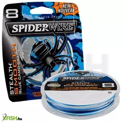 SpiderWire Stealth Smooth Filler Spools Mikrokristályos Polimerréteg bevonatú Fonott Pergető Zsinór 300m Kék Camo 35lb | 15.8kg | 0.17mm