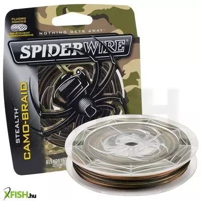 SpiderWire Stealth Smooth Filler Spools Mikrokristályos Polimerréteg bevonatú Fonott Pergető Zsinór 300m Camo 6.6kg | 14lb 0.06mm