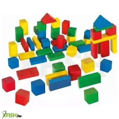 Eichhorn: hagyományos építőkocka - 50 db, színes