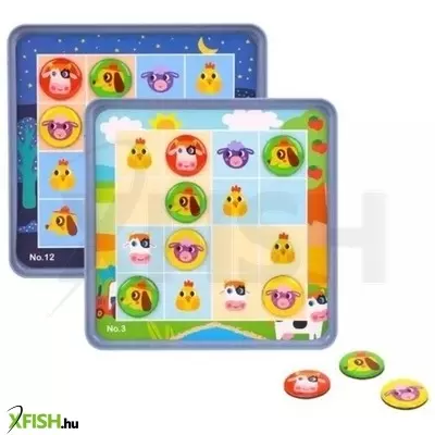Tooky Toy: Mágneses sudoku fém dobozban - Élet a farmon