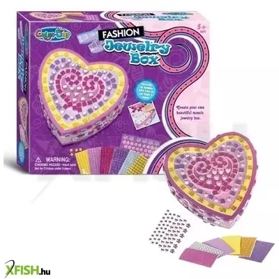 Csináld magad - Mozaikdoboz készlet, szív alakú