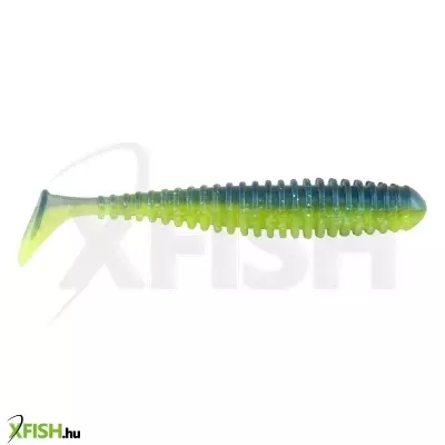 PowerBait Power Swimmer Gumihal 3.8in | 10cm Electric Blue Chartreuse 6 8 x 8 Bag