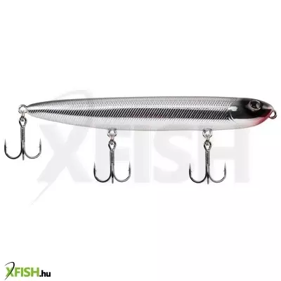 Berkley Drift Walker wobbler 110mm 110 (1/2 oz) Black Chrome 1 Plastic Clam / Blister Topwater 6 3