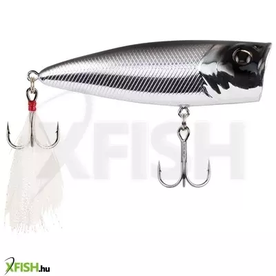 Berkley Bullet Pop wobbler 70mm | 2.75in 70 (2/5 oz) Black Chrome 1 Plastic Clam / Blister Topwater 5 2