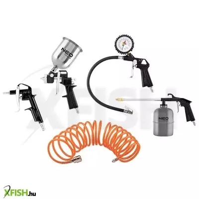 Neotools pneumatikus festékszóró, kerékfúvó készlet, kompresszorhoz, 5db