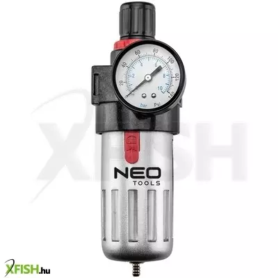 Neotools pneumatikus víztelenítő szűrő 1/2, nyomásszabályzóval, fém